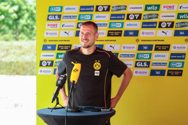 05 08 2024, Football, Borussia Dortmund training camp in Bad Ragaz, Day 5, Media round with Waldemar Anton Borussia Dortmund , Bad Ragaz training ground Ri Au Switzerland xRHR PHOTO ENx Copyright: DennisxEwert RHR-FOTOx RHR-FOTO DE