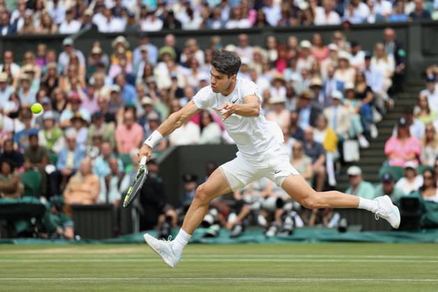 Carlos Alcaraz ESP Mens Singles, Gentlemen s Singles, Final, Final Tennis Wimbledon 2024 Grand Slam ITF ATP WTA AELTC London Great Britain 14 July 2024 Copyright: xJuergenxHasenkopfx