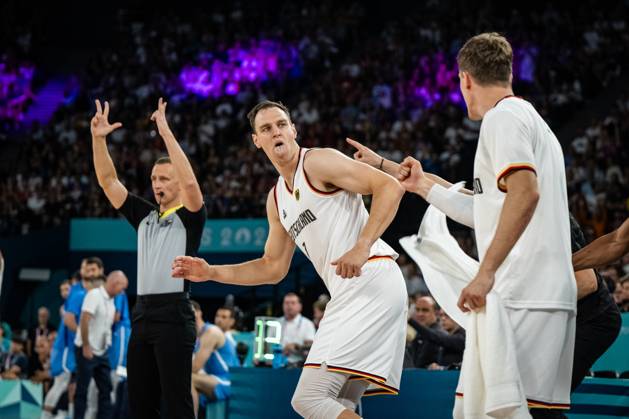 Olympic Games Paris 2024 Basketball Paris 06 08 2024 Quarter-finals Men Men Germany GER Greece Johannes Voigtmann Germany, No 07