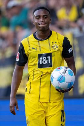 06 08 2024, Soccer test match, Season 2024 2025, Borussia Moenchengladbach FC Villareal in Altach Youssoufa Moukoko Borussia Dortmund 09, 18 at the throw-in Photo Kirchner Media DI Copyright: xKirchner-Media DIx