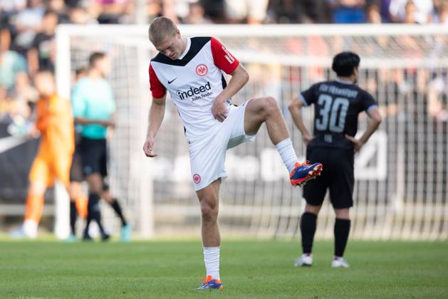 FSV Frankfurt Eintracht Frankfurt, Test match Rasmus Kristensen Eintracht Frankfurt, 13 slightly injured Test match between FSV Frankfurt and Eintracht Frankfurt on August 7, 2024 in Frankfurt , Frankfurt am Main Hessen Germany PSD Bank Arena
