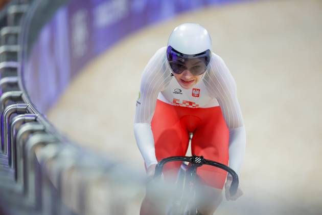 Paris 2024 Olympic Games, Olympische Spiele, Olympia, OS Picture by Ed Sykes SWpix.com - 09 08 2024 - Paris 2024 Olympic Games - Track cycling, Rad, Radsport, Bahnrad, Bahn - National Velodrome, Saint-Quentin-en-Yvelines, France - Women s Sprint Qualifying - Marlena Karwacka (Poland) Copyright: x xSWpix.comx(t axPhotographyxHubxLtd)xEdxSykes SWpix.comx SWP-2602-5834