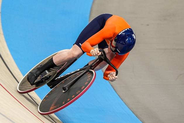 2024-08-09 Cycling - Track - Olympic Games, Olympische Spiele, Olympia, OS Paris 2024 - Day 14 PARIS, FRANCE - AUGUST 9: Hetty van de Wouw of the Netherlands competing in the Women s Sprint, Qualifying during Day 14 of Cycling - Track - Olympic Games Paris 2024 at Saint-Quentin-en-Yvelines Velodrome on August 9, 2024 in Paris, France. (Photo by Andre Weening BSR Agency) Paris France Content not available for redistribution in The Netherlands directly or indirectly through any third parties. Copyright: xBSRxAgencyx