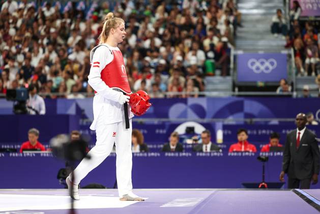 OLYMPICS - Olympic Summer Games 2024 PARIS,FRANCE,10.AUG.24 - OLYMPICS, TAEKWONDO - Olympic Summer Games Paris 2024, +67kg, women. Image shows Marlene Jahl (AUT). GEPAxpictures xArminxRauthner