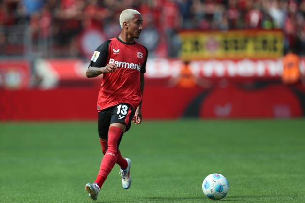 Arthur Bayer 04 Leverkusen in action, on the ball, individual action, test match, Bayer 04 Leverkusen vs Real Betis Sevilla, BayArena on August 10, 2024 in Leverkusen, Germany Photo by Oliver Kaelke DeFodi Images Arthur Bayer 04 Leverkusen controls the ball, test match, Bayer 04 Leverkusen vs Real Betis Sevilla, BayArena on August 10, 2024 in Leverkusen, Germany Photo by Oliver Kaelke DeFodi Images Defodi 678 2024 08 10 OK LEVRBS 0807 Defodi-678