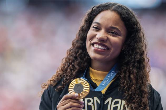 Paris 2024, Leichtathletik, Frauen, Kugelstoßen, Siegerehrung