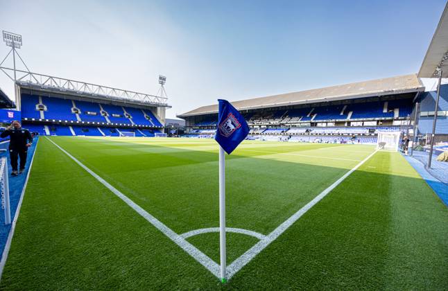 Football - FA Premier League - Ipswich Town FC v Liverpool FC IPSWICH, ENGLAND - Saturday, August 17, 2024: A general view of Portman Road ahead of the FA Premier League match between Ipswich Town FC and Liverpool FC. (Photo by David Rawcliffe Propaganda) IPSWICH Portman Road SUFFOLK ENGLAND  Copyright: xDavidxRawcliffex P2024-08-17-Ipswich_Liverpool-2