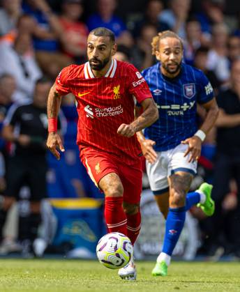 Football - FA Premier League - Ipswich Town FC v Liverpool FC IPSWICH, ENGLAND - Saturday, August 17, 2024: Liverpool s Mohamed Salah during the FA Premier League match between Ipswich Town FC and Liverpool FC at Portman Road. (Photo by David Rawcliffe Propaganda) IPSWICH Portman Road SUFFOLK ENGLAND  Copyright: xDavidxRawcliffex P2024-08-17-Ipswich_Liverpool-118