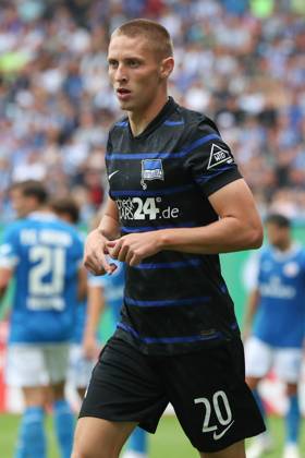 18 08 2024, xtgx, Fußball DFB Pokal 1 Runde, FC Hansa Rostock Hertha BSC Berlin emspor, v l Palko Dardai Hertha, 20 DFL DFB REGULATIONS PROHIBIT ANY USE OF PHOTOGRAPHS as IMAGE SEQUENCES and or QUASI VIDEO Rostock