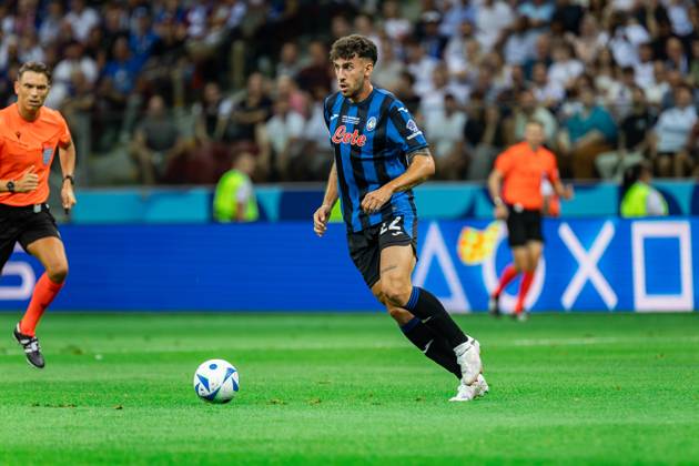 UEFA Super Cup 2024 Final match: Real Madrid Vs Atalanta BC in Warsaw, Poland - 14 Aug 2024 Matteo Ruggeri of Atalanta BC seen in action during the UEFA Super Cup 2024 Final match between Real Madrid and Atalanta BC at PGE Narodowy stadium in Warsaw. Final score; Real Madrid 2:0. Atalanta BC. Warsaw Poland Copyright: xMiko?ajxBarbanellx xSOPAxImagesx MBarbanell_UEFASC2024_14082024_17