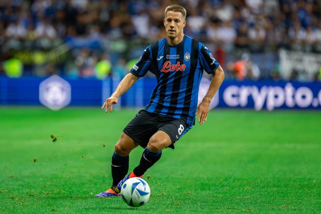 UEFA Super Cup 2024 Final match: Real Madrid Vs Atalanta BC in Warsaw, Poland - 14 Aug 2024 Mario Pasalic of Atalanta BC seen in action during the UEFA Super Cup 2024 Final match between Real Madrid and Atalanta BC at PGE Narodowy stadium in Warsaw. Final score; Real Madrid 2:0. Atalanta BC. Warsaw Poland Copyright: xMiko?ajxBarbanellx xSOPAxImagesx MBarbanell_UEFASC2024_14082024_28