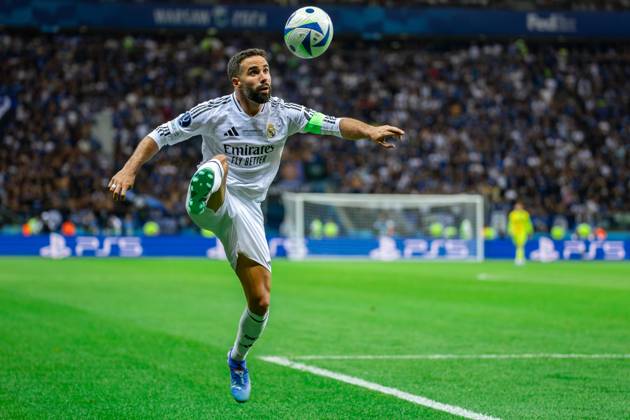 UEFA Super Cup 2024 Final match: Real Madrid Vs Atalanta BC in Warsaw, Poland - 14 Aug 2024 Dani Carvajal of Real seen in action during the UEFA Super Cup 2024 Final match between Real Madrid and Atalanta BC at PGE Narodowy stadium in Warsaw. Final score; Real Madrid 2:0. Atalanta BC. Warsaw Poland Copyright: xMiko?ajxBarbanellx xSOPAxImagesx MBarbanell_UEFASC2024_14082024_30