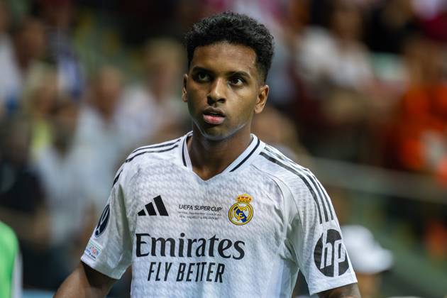 UEFA Super Cup 2024 Final match: Real Madrid Vs Atalanta BC in Warsaw, Poland - 14 Aug 2024 Rodrygo Silva de Goes of Real seen in action during the UEFA Super Cup 2024 Final match between Real Madrid and Atalanta BC at PGE Narodowy stadium in Warsaw. Final score; Real Madrid 2:0. Atalanta BC. Warsaw Poland Copyright: xMiko?ajxBarbanellx xSOPAxImagesx MBarbanell_UEFASC2024_14082024_32