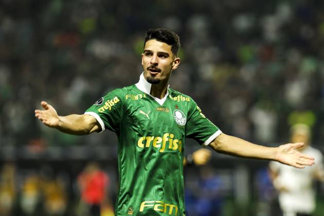 Match between Palmeiras and Botafogo for the Conmebol Libertadores 2024 Sao Paulo (SP), 08 21 2024 - LIBERTADORES PALMEIRAS X BOTAFOGO - Player Flaco Lopez celebrates his goal, during the match between Palmeiras and Botafogo, valid for the second leg of the round of 16 of the Copa Conmebol Libertadores, on the night of this Wednesday, August 21, 2024, at Allianz Parque, in Sao Paulo-SP. (Foto: Pedro Paulo Diaz Thenews2 imago images) SPO Copyright: xPedroxPauloxDiazx