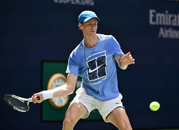 FLUSHING NY- AUGUST 22: Jannik Sinner is seen on the practice court at the USTA Billie Jean King National Tennis Center on August 22, 2024 in Flushing Queens. Copyright: xmpi04x Mediapunchx
