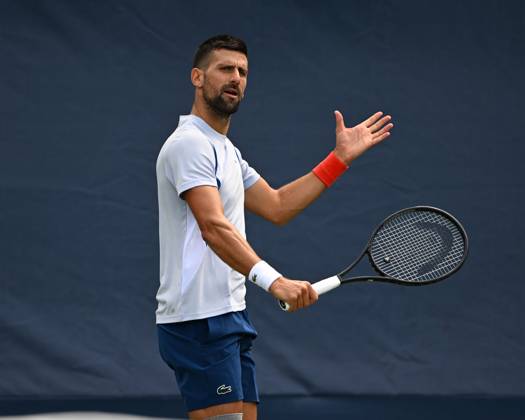 FLUSHING NY- AUGUST 22: Novak Djokovic is seen on the practice court at the USTA Billie Jean King National Tennis Center on August 22, 2024 in Flushing Queens. Photo by Larry Marano 2024 Copyright: xmpi04x Mediapunchx