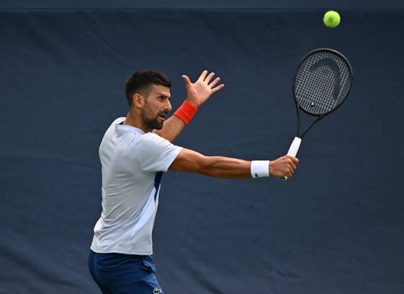 Sport Bilder des Tages FLUSHING NY- AUGUST 22: Novak Djokovic is seen on the practice court at the USTA Billie Jean King National Tennis Center on August 22, 2024 in Flushing Queens. Photo by Larry Marano 2024 Copyright: xmpi04x Mediapunchx