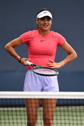 FLUSHING NY- AUGUST 22: Emma Raducanu is seen on the practice court at the USTA Billie Jean King National Tennis Center on August 22, 2024 in Flushing Queens. Copyright: xmpi04x Mediapunchx