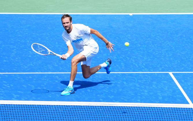 Daniil Medvedev practices US Open Championships 2024, Previews, Flushing Meadows, New York, USA - 24 Aug 2024  Copyright: xJavierxGarcia Shutterstockx 14657964a