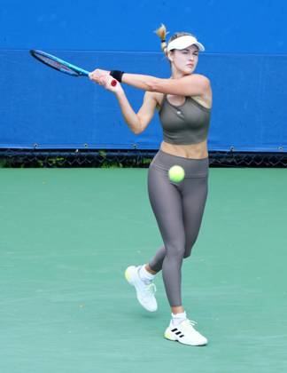 Eugenie Bouchard practices US Open Championships 2024, Previews, Flushing Meadows, New York, USA - 24 Aug 2024  Copyright: xJavierxGarcia Shutterstockx 14657964av