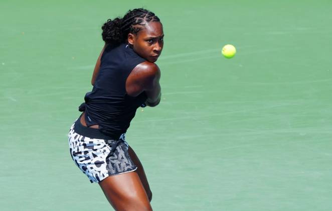 Coco Gauff practices US Open Championships 2024, Previews, Flushing Meadows, New York, USA - 24 Aug 2024  Copyright: xJavierxGarcia Shutterstockx 14657964bu