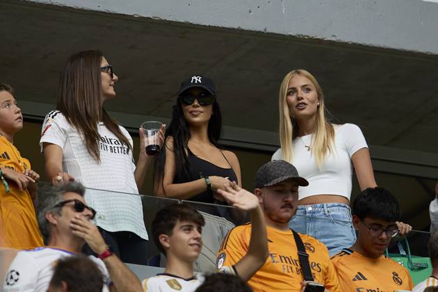 August 25, 2024, Madrid, Madrid, Spain: Kim Kardashian during La Liga football match between Real Madrid CF v Real Valladolid at Santiago Bernabeu Stadium in Madrid, Spain, August 25, 2024 Madrid Spain - ZUMAa206 20240825_zsp_a206_029 Copyright: xRubenxAlbarranx