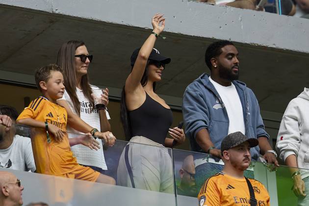 August 25, 2024, Madrid, Madrid, Spain: Kim Kardashian during La Liga football match between Real Madrid CF v Real Valladolid at Santiago Bernabeu Stadium in Madrid, Spain, August 25, 2024 Madrid Spain - ZUMAa206 20240825_zsp_a206_034 Copyright: xRubenxAlbarranx