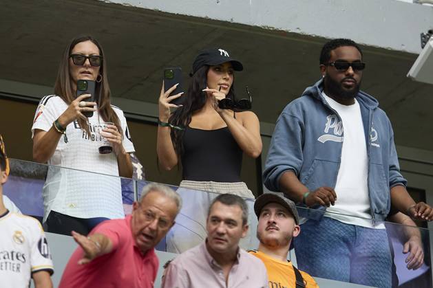 August 25, 2024, Madrid, Madrid, Spain: Kim Kardashian during La Liga football match between Real Madrid CF v Real Valladolid at Santiago Bernabeu Stadium in Madrid, Spain, August 25, 2024 Madrid Spain - ZUMAa206 20240825_zsp_a206_054 Copyright: xRubenxAlbarranx
