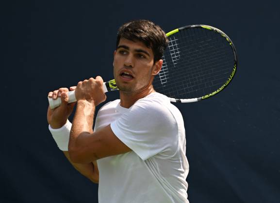 Sport Bilder des Tages Practice court at the USTA Billie Jean King National Tennis Center during the US Open Featuring: Carlos Alcaraz Where: Queens, New York, United States When: 25 Aug 2024 Credit: Robert Bell INSTARimages EDITORIAL USE ONLY. NOT FOR USE BY NEWSPAPERS BASED IN THE UK. Copyright: xLarryxMaranox instar54057156