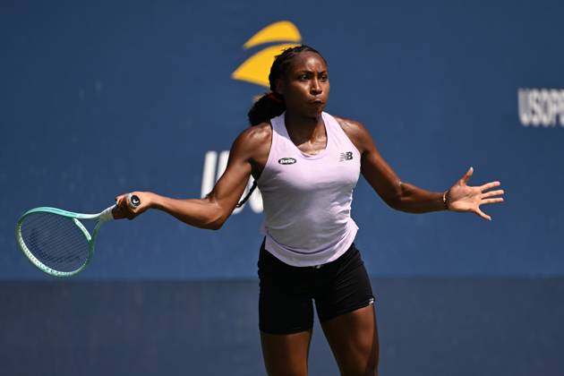Practice court at the USTA Billie Jean King National Tennis Center during the US Open Featuring: Coco Gauff Where: Queens, New York, United States When: 25 Aug 2024 Credit: Robert Bell INSTARimages EDITORIAL USE ONLY. NOT FOR USE BY NEWSPAPERS BASED IN THE UK. Copyright: xLarryxMaranox instar54057159
