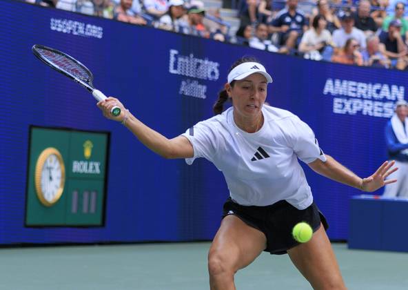 August 25, 2024, Flushing Meadows, New York, USA: Jessica Pegula practices during Fan Week at the USTA Billie Jean King National Tennis Center on Sunday August 25, 2024 in the Flushing neighborhood of the Queens borough of New York City. JAVIER ROJAS PI Flushing Meadows USA - ZUMAp124 20240825_zaa_p124_013 Copyright: xJavierxRojasx