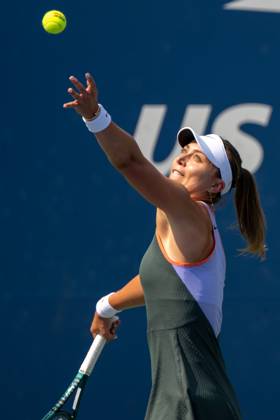 Viktorija Golubic (SUI) vs. Paula Badosa (ESP) during 2024 U.S. Open Tennis Championships at the USTA Billie Jean King National Tennis Center Featuring: Paula Badosa Where: Queens, New York, United States When: 26 Aug 2024 Credit: David Lobel INSTARimages EDITORIAL USE ONLY. NOT FOR USE BY NEWSPAPERS BASED IN THE UK. Copyright: xDavidxLobelx instar54059351