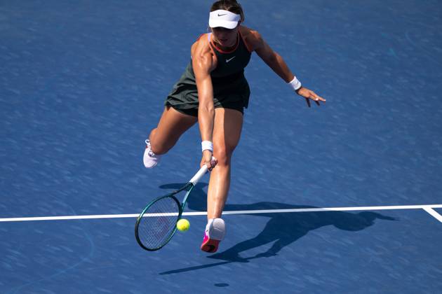 Viktorija Golubic (SUI) vs. Paula Badosa (ESP) during 2024 U.S. Open Tennis Championships at the USTA Billie Jean King National Tennis Center Featuring: Paula Badosa Where: Queens, New York, United States When: 26 Aug 2024 Credit: David Lobel INSTARimages EDITORIAL USE ONLY. NOT FOR USE BY NEWSPAPERS BASED IN THE UK. Copyright: xDavidxLobelx instar54059355