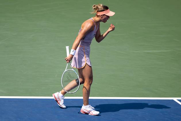 Viktorija Golubic (SUI) vs. Paula Badosa (ESP) during 2024 U.S. Open Tennis Championships at the USTA Billie Jean King National Tennis Center Featuring: Viktorija Golubic Where: Queens, New York, United States When: 26 Aug 2024 Credit: David Lobel INSTARimages EDITORIAL USE ONLY. NOT FOR USE BY NEWSPAPERS BASED IN THE UK. Copyright: xDavidxLobelx instar54059357