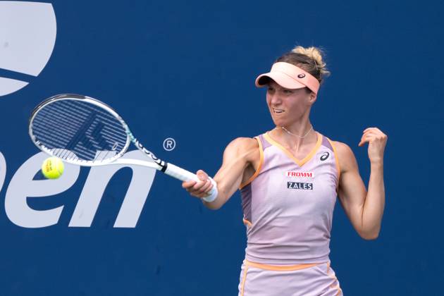 Viktorija Golubic (SUI) vs. Paula Badosa (ESP) during 2024 U.S. Open Tennis Championships at the USTA Billie Jean King National Tennis Center Featuring: Viktorija Golubic Where: Queens, New York, United States When: 26 Aug 2024 Credit: David Lobel INSTARimages EDITORIAL USE ONLY. NOT FOR USE BY NEWSPAPERS BASED IN THE UK. Copyright: xDavidxLobelx instar54059362