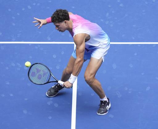 August 26,2024: Ben Shelton (USA) defeated Dominic Thiem (AUT) 6-4, 6-2 6-2, at the US Open being played at Billie Jean King National Tennis Center in Flushing, Queens, NY. Ã‚ CSM Flushing, Queens USA - ZUMAc04_ 20240826_zma_c04_003 Copyright: xGracexSchultzx