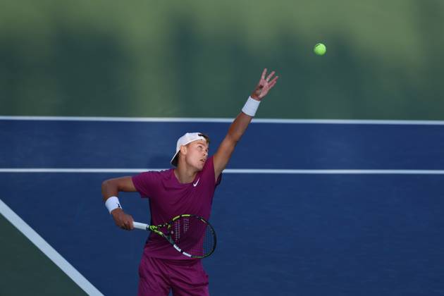 Holger Rune at the US Open 2024 TENNIS : US Open 2024 26 08 2024 AntoineCouvercelle Panoramic 