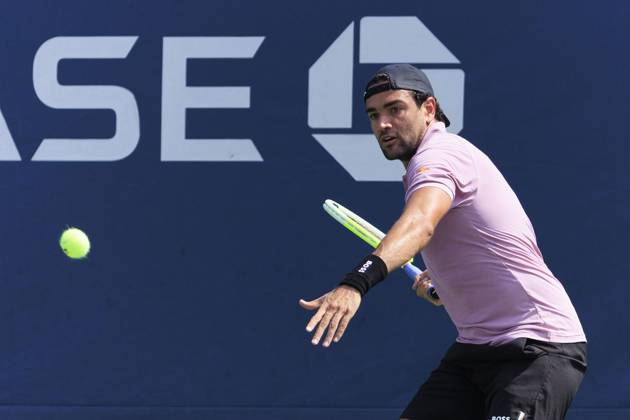 August 26, 2024, Flushing Meadows, New York, USA: Matteo Berrettini during Day 1 of his match against Albert Ramos-Vinolas in the 2024 US Open held at the USTA Billie Jean King National Tennis Center on MondayAugust 26, 2024 in the Flushing neighborhood of the Queens borough of New York City. JAVIER ROJAS PI Flushing Meadows USA - ZUMAp124 20240826_zaa_p124_003 Copyright: xJavierxRojasx