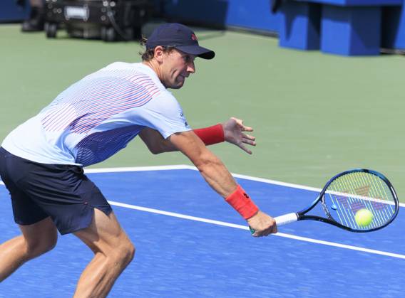 August 26, 2024, Flushing Meadows, New York, USA: Casper Ruud during Day 1 of his match against Yunchaokete Bu in the 2024 US Open held at the USTA Billie Jean King National Tennis Center on MondayAugust 26, 2024 in the Flushing neighborhood of the Queens borough of New York City. JAVIER ROJAS PI Flushing Meadows USA - ZUMAp124 20240826_zaa_p124_026 Copyright: xJavierxRojasx