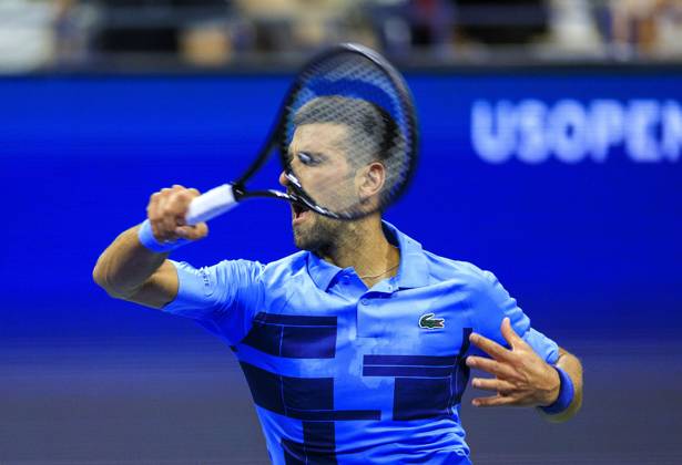 August 26, 2024, Flushing Meadows, New York, USA: Novak Djokovic during Day 1 of his match against Radu Albot in the 2024 US Open held at the USTA Billie Jean King National Tennis Center on MondayAugust 26, 2024 in the Flushing neighborhood of the Queens borough of New York City. JAVIER ROJAS PI Flushing Meadows USA - ZUMAp124 20240826_zaa_p124_086 Copyright: xJavierxRojasx