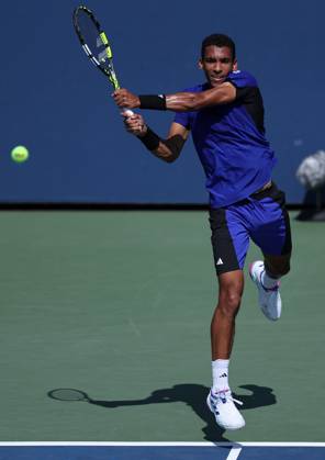 Felix Auger Aliassime of Canada in action US Open Championships 2024, Day Two, Flushing Meadows, New York, USA - 27 Aug 2024  Copyright: xEllaxLing Shutterstockx 14664798h