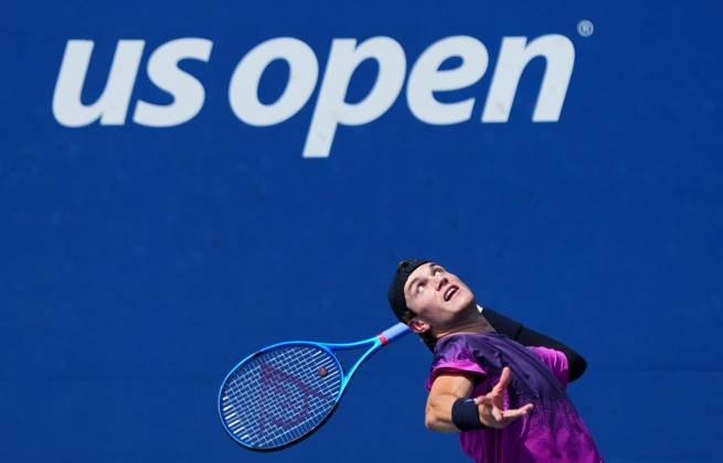 Jack Draper in first round action US Open Championships 2024, Day Two, Flushing Meadows, New York, USA - 27 Aug 2024  Copyright: xJavierxGarcia Shutterstockx 14664795z