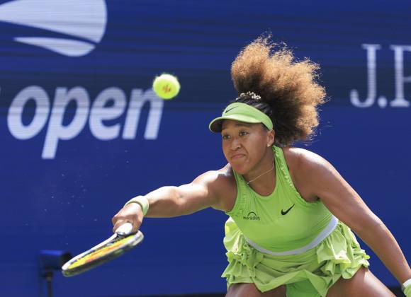 August 27, 2024, Flushing Meadows, New York, USA: NAOMI OSAKA in action during Day 2 of her match against Ostapenko in the 2024 US Open held at the USTA Billie Jean King National Tennis Center on Tuesday in the Flushing neighborhood of the Queens borough of New York City. Osaka won 6-3 6-2. Flushing Meadows USA - ZUMAp124 20240827_zaa_p124_035 Copyright: xJavierxRojasx