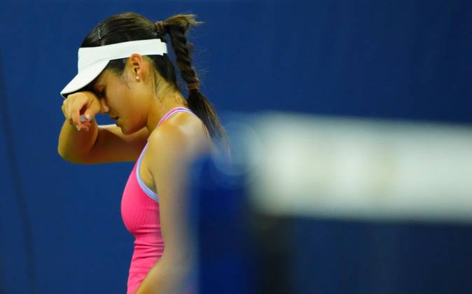 Emma Raducanu during her first round defeat US Open Championships 2024, Day Two, Flushing Meadows, New York, USA - 27 Aug 2024  Copyright: xJavierxGarcia Shutterstockx 14664795fx
