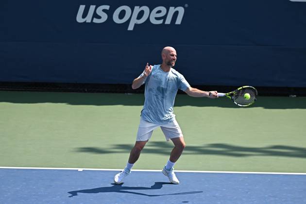 US Open - First Round Adrian Mannarino (FRA) during his first round match at the 2024 US Open at Billie Jean National Tennis Center in New York City, NY, USA, on August 27, 2024. Photo by Corinne Dubreuil ABACAPRESS.COM New York City NY United States  Copyright: xDubreuilxCorinne ABACAx