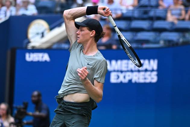 US Open - First Round Jannik Sinner (ITA) during his first round match at the 2024 US Open at Billie Jean National Tennis Center in New York City, NY, USA, on August 27, 2024. Photo by Corinne Dubreuil ABACAPRESS.COM New York City NY United States  Copyright: xDubreuilxCorinne ABACAx