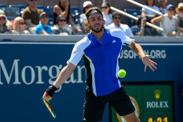 2024 US Open Tennis Championships at the USTA Billie Jean King National Tennis Centre Featuring: Stefanos Tsitsipas Where: Queens, New York, United States When: 27 Aug 2024 Credit: David Lobel INSTARimages EDITORIAL USE ONLY. NOT FOR USE BY NEWSPAPERS BASED IN THE UK. Copyright: xDavidxLobelx instar54062250