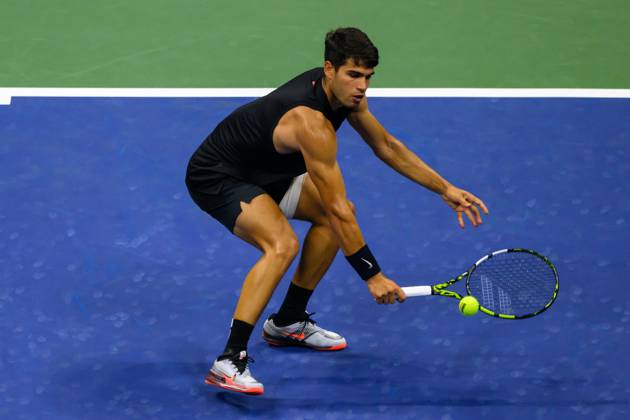 2024 US Open Tennis Championships at the USTA Billie Jean King National Tennis Centre Featuring: Carlos Alcaraz Where: Queens, New York, United States When: 27 Aug 2024 Credit: David Lobel INSTARimages EDITORIAL USE ONLY. NOT FOR USE BY NEWSPAPERS BASED IN THE UK. Copyright: xDavidxLobelx instar54062285
