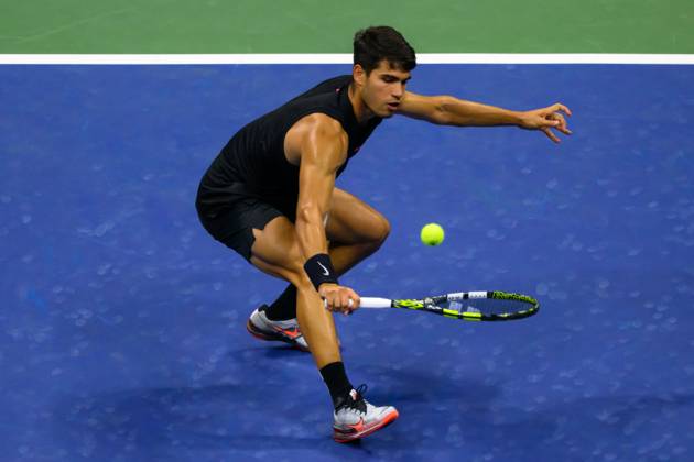 2024 US Open Tennis Championships at the USTA Billie Jean King National Tennis Centre Featuring: Carlos Alcaraz Where: Queens, New York, United States When: 27 Aug 2024 Credit: David Lobel INSTARimages EDITORIAL USE ONLY. NOT FOR USE BY NEWSPAPERS BASED IN THE UK. Copyright: xDavidxLobelx instar54062286