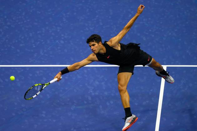 2024 US Open Tennis Championships at the USTA Billie Jean King National Tennis Centre Featuring: Carlos Alcaraz Where: Queens, New York, United States When: 27 Aug 2024 Credit: David Lobel INSTARimages EDITORIAL USE ONLY. NOT FOR USE BY NEWSPAPERS BASED IN THE UK. Copyright: xDavidxLobelx instar54062289